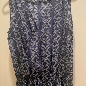 Rebecca Minkoff Mara jumpsuit in blue geometric silk print